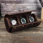 3 - Slot Crazy Horse Leather Watch Roll – Premium Watch Organizer | IGNIS Craft - Ignis Craft