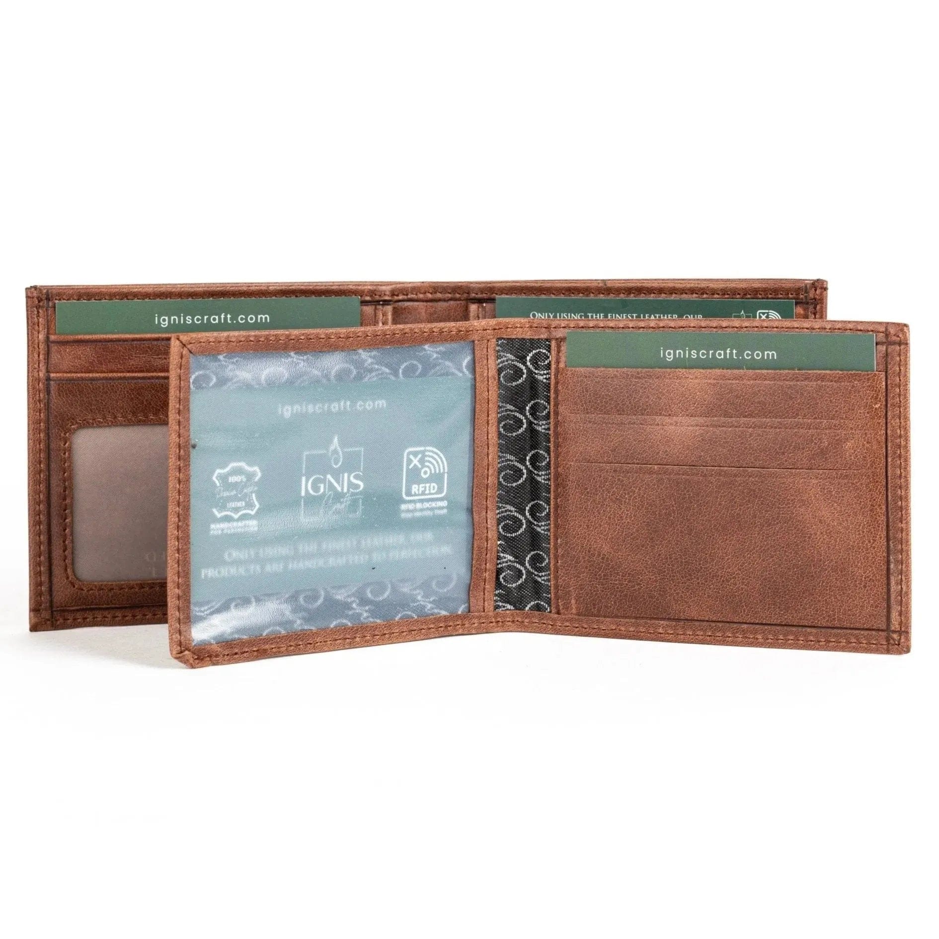 Bifold Leather Wallet | Essential Dynamic Agate - Ignis Craft