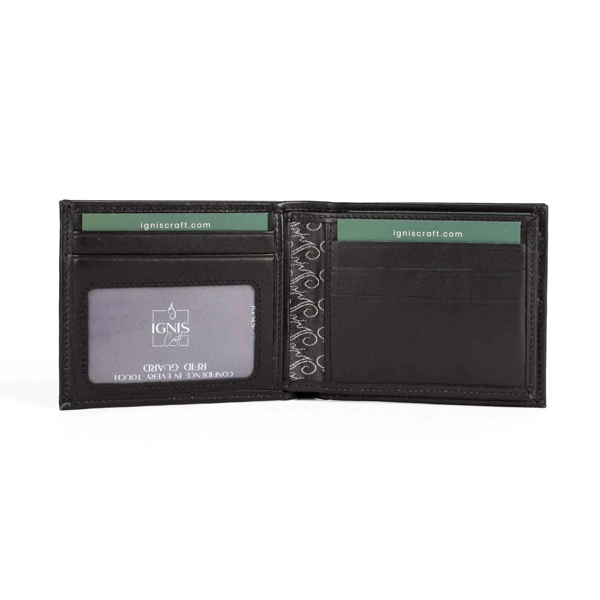 Bifold Leather Wallet | Essential Dynamic Onyx - Ignis Craft