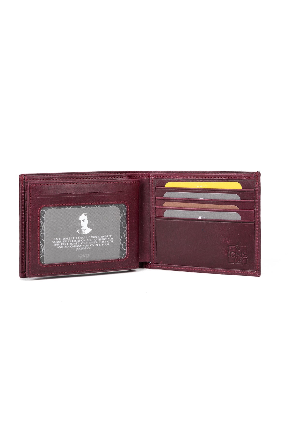 Bifold Leather Wallet | Essential Spinel - Ignis Craft