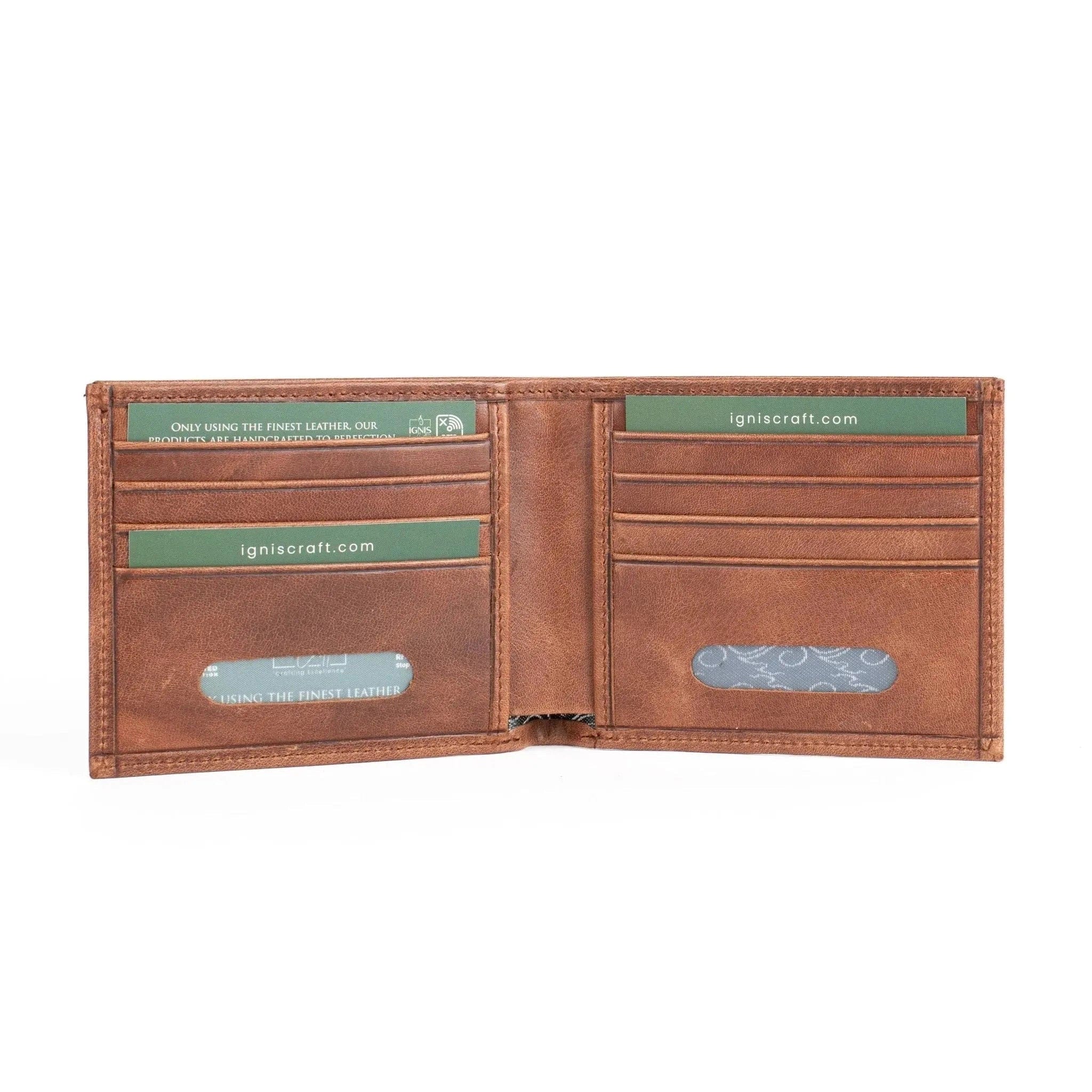 Bifold Leather Wallet | Solo Dynamic Agate - Ignis Craft