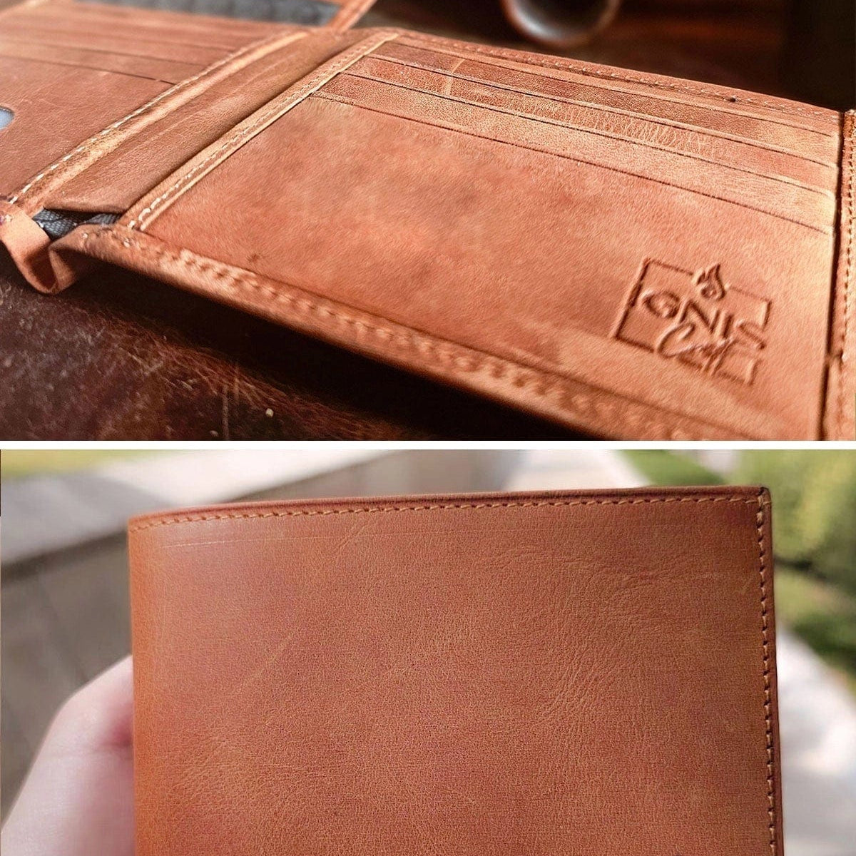 Bifold Leather Wallet | Solstice 4 Amber - Ignis Craft