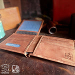 Bifold Leather Wallet | Solstice 4 Amber - Ignis Craft