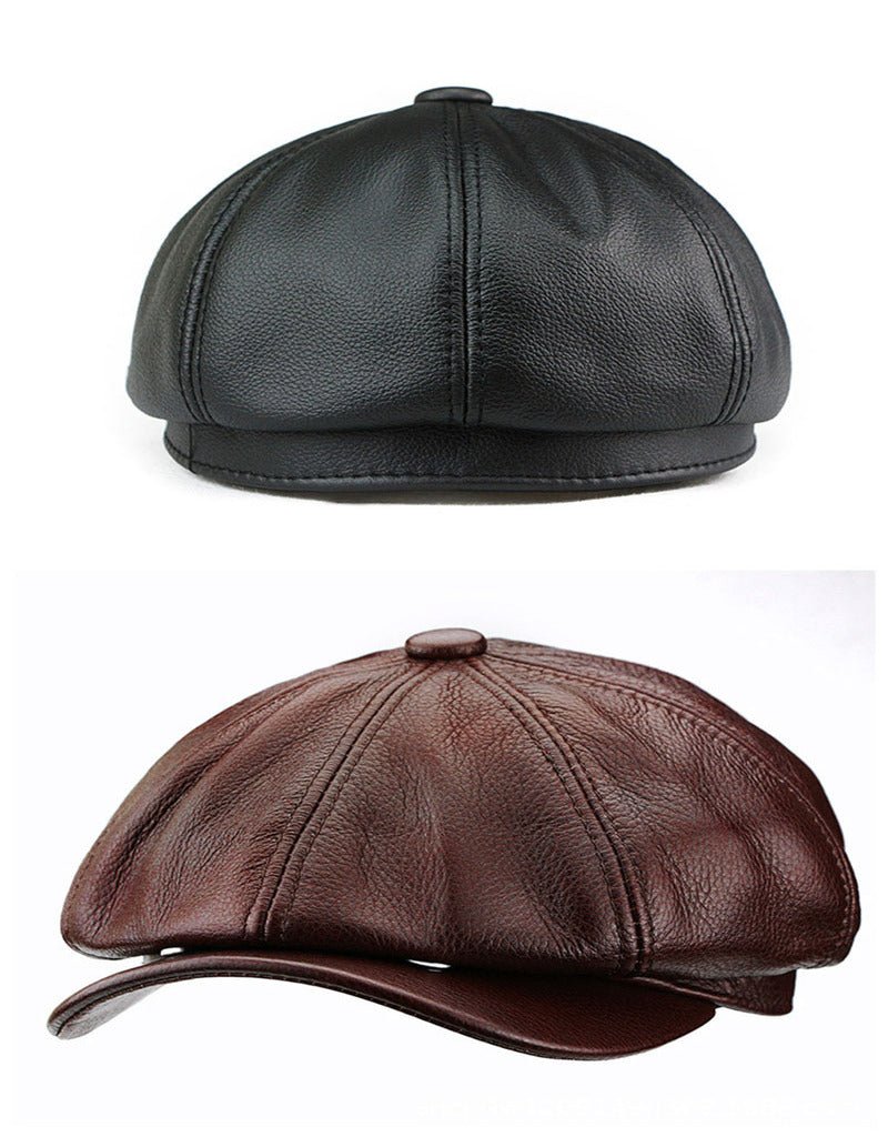 Classic Irish Leather Cap – Timeless Style and Versatile Warmth - Ignis Craft