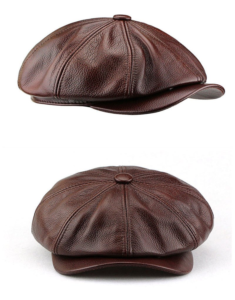 Classic Irish Leather Cap – Timeless Style and Versatile Warmth - Ignis Craft