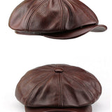 Classic Irish Leather Cap – Timeless Style and Versatile Warmth - Ignis Craft