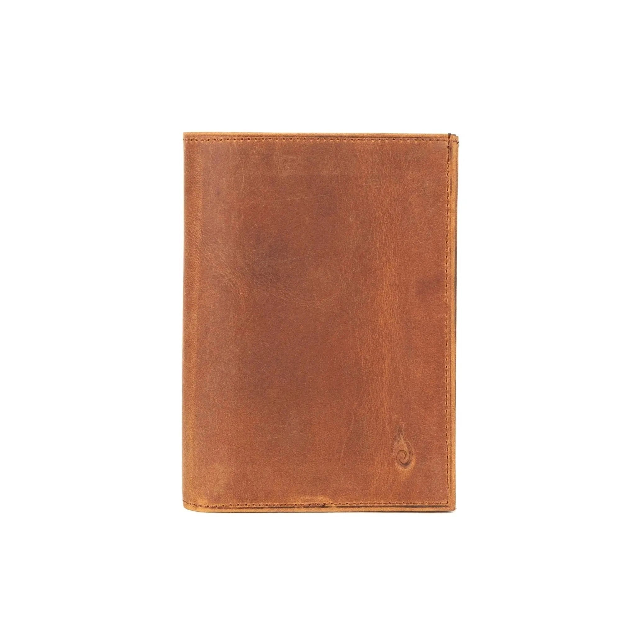 Leather Passport Wallet | Voyager Amber - Ignis Craft