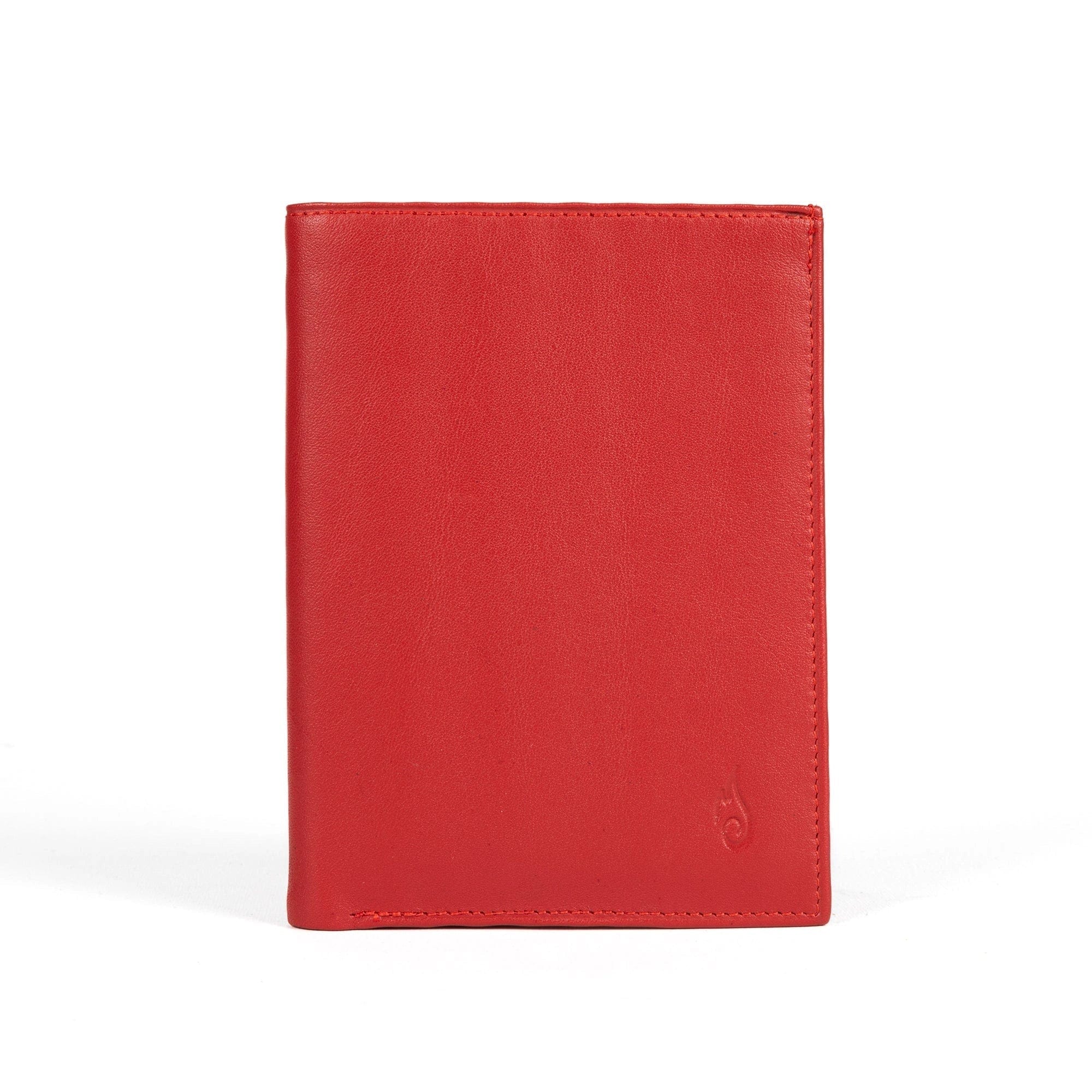 Leather Passport Wallet | Voyager Ruby - Ignis Craft