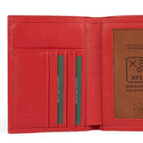 Leather Passport Wallet | Voyager Ruby - Ignis Craft