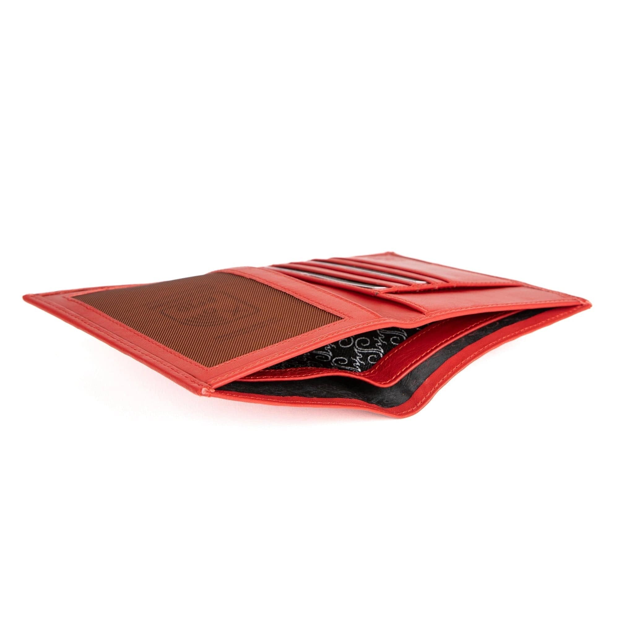 Leather Passport Wallet | Voyager Ruby - Ignis Craft