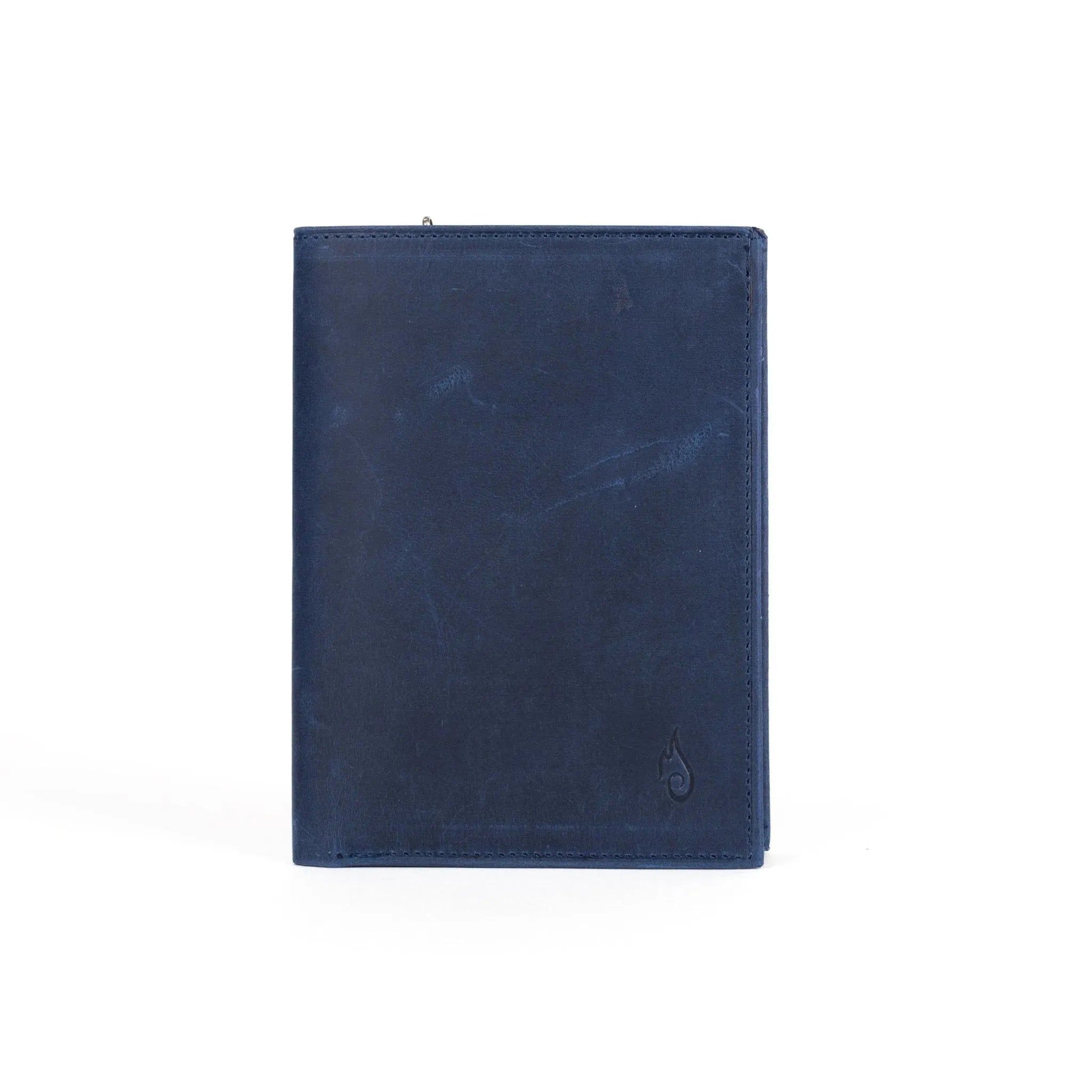 Leather Passport Wallet | Voyager Sapphire - Ignis Craft