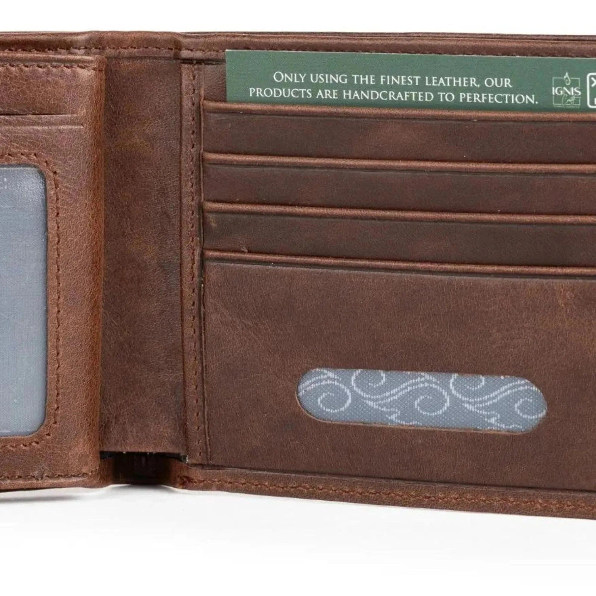 Mens Leather Bifold Wallet | Companion Jasper - Ignis Craft