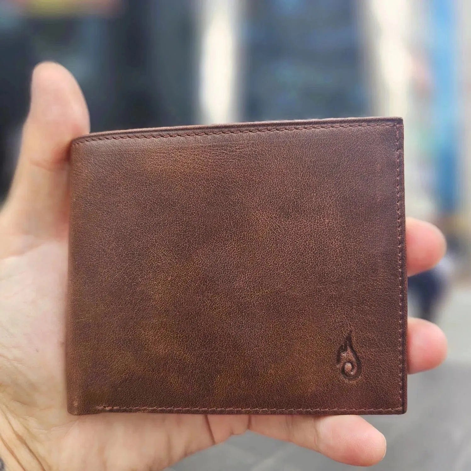 Mens Leather Bifold Wallet | Dual Flip Jasper - Ignis Craft