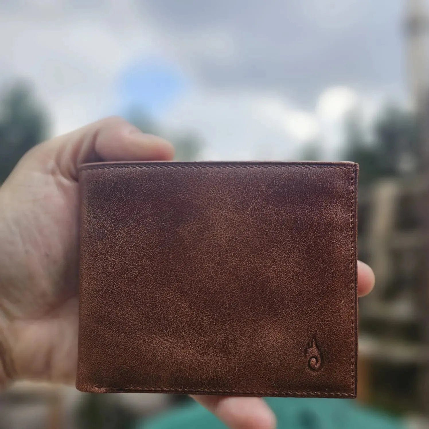 Mens Leather Bifold Wallet | Essential Agate - Ignis Craft