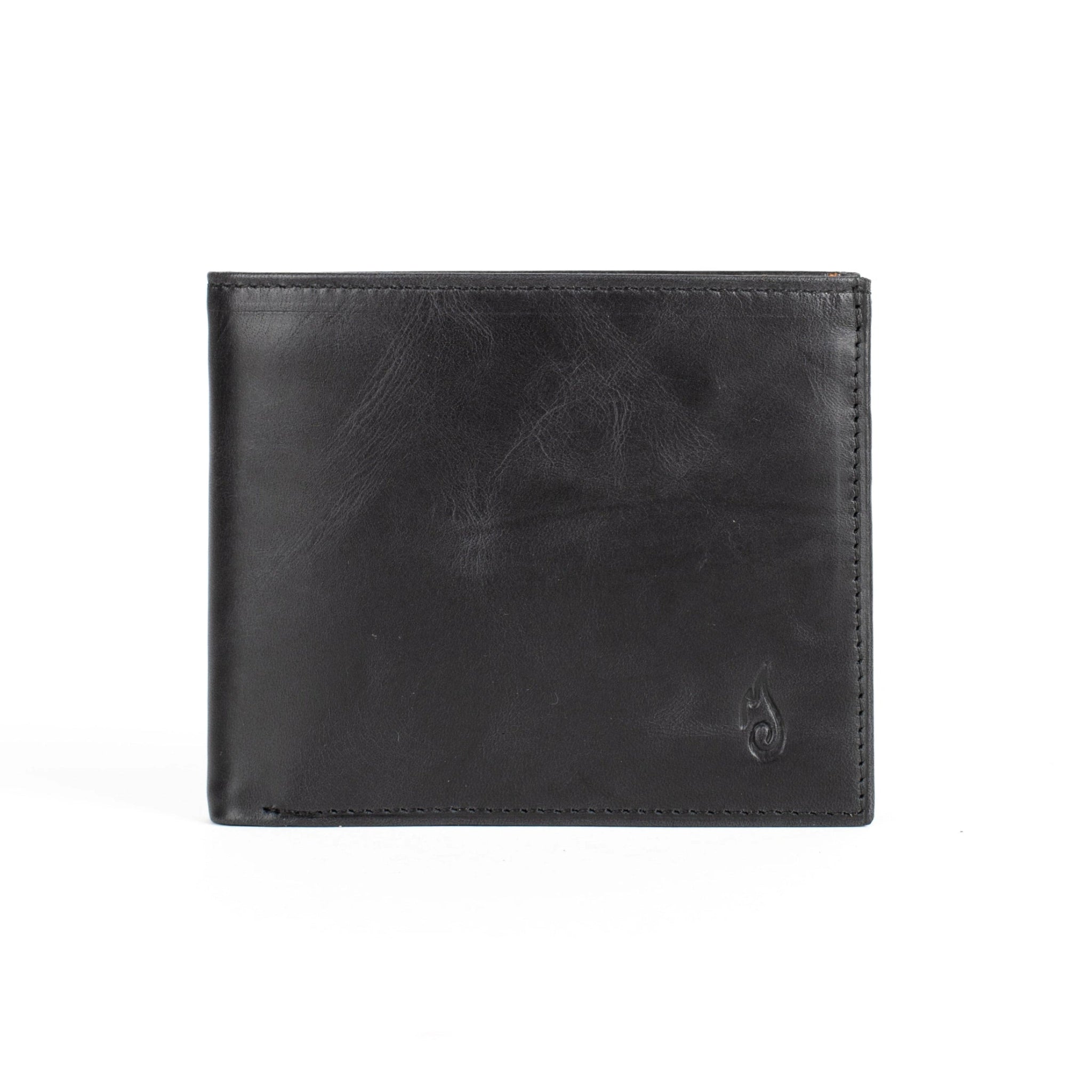 Mens Leather Bifold Wallet | Essential Obsidian - Ignis Craft