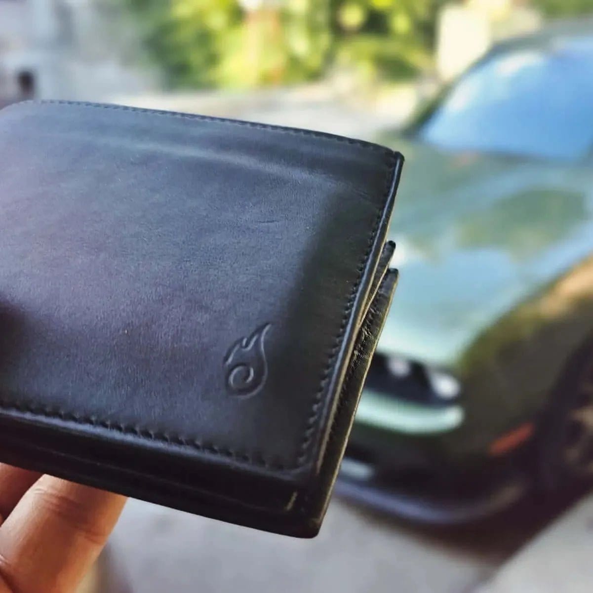 Mens Leather Bifold Wallet | Origin Duo Onyx - Ignis Craft