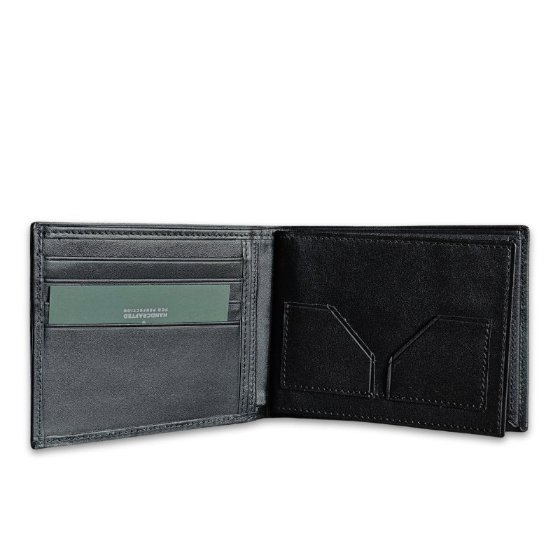 Mens Leather Bifold Wallet | Origin Eclipse Onyx - Ignis Craft