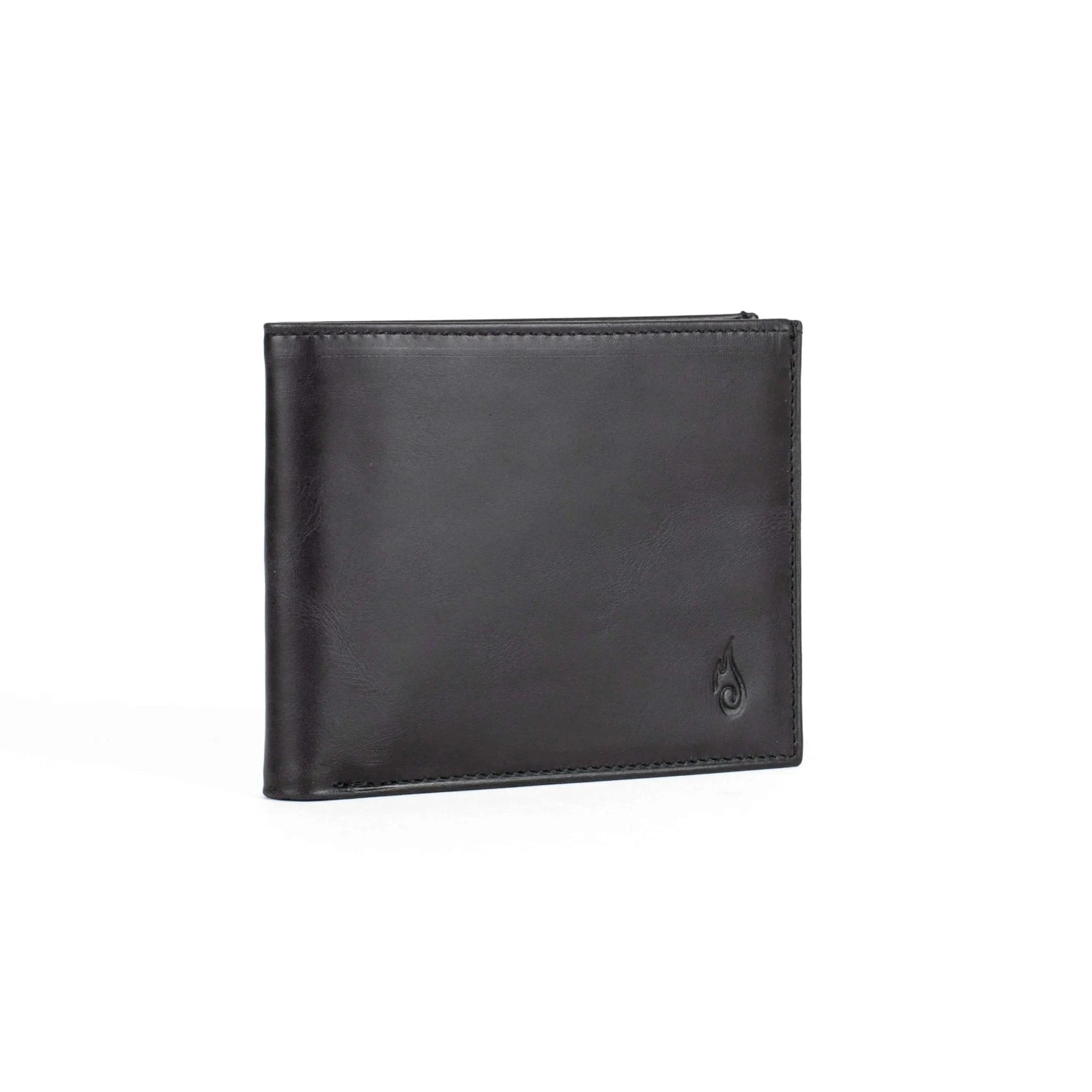 Mens Leather Bifold Wallet | Soloist Obsidian - Ignis Craft