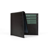 Mens Leather Bifold Wallet | Solstice 4 Onyx - Ignis Craft