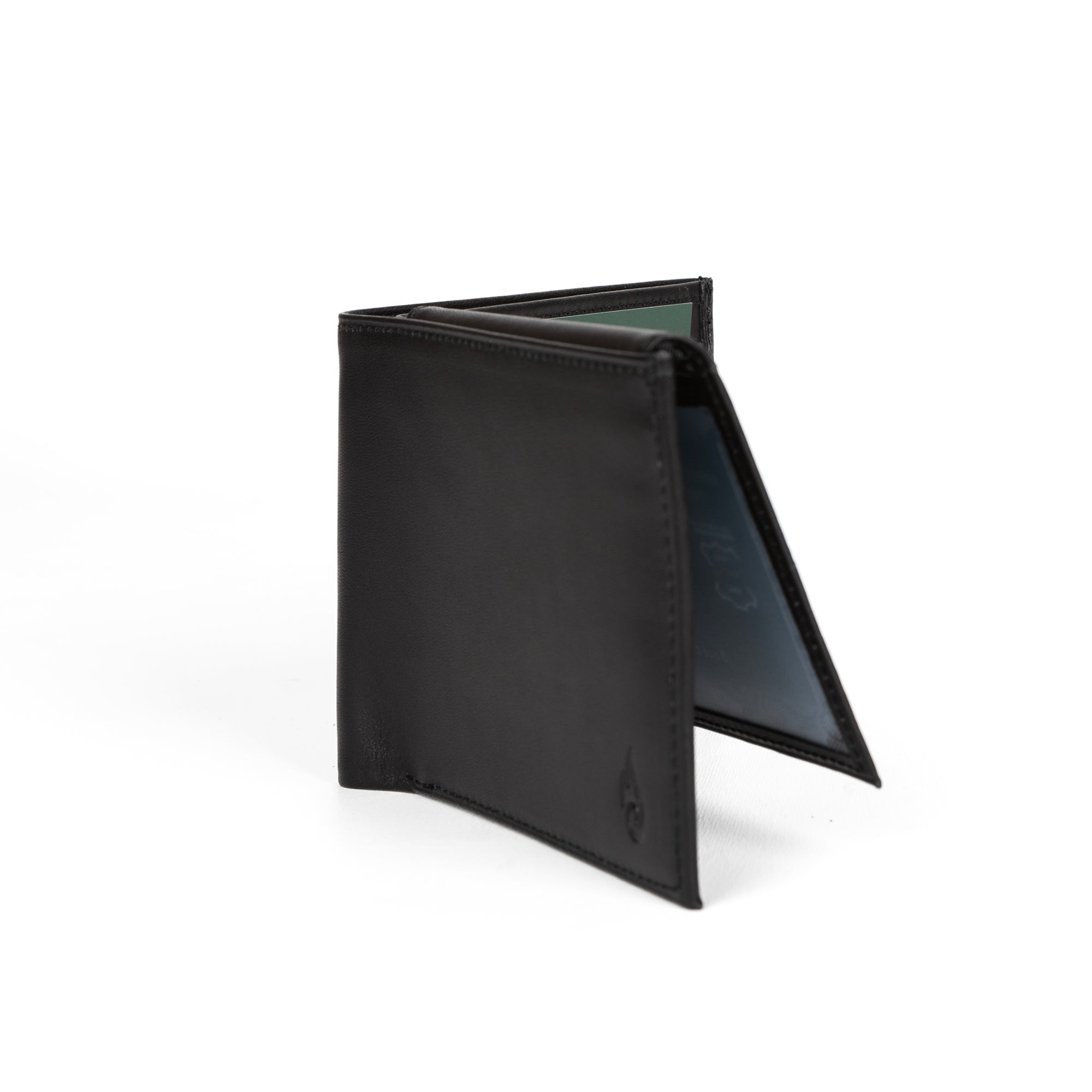 Mens Leather Bifold Wallet | Solstice 4 Onyx - Ignis Craft