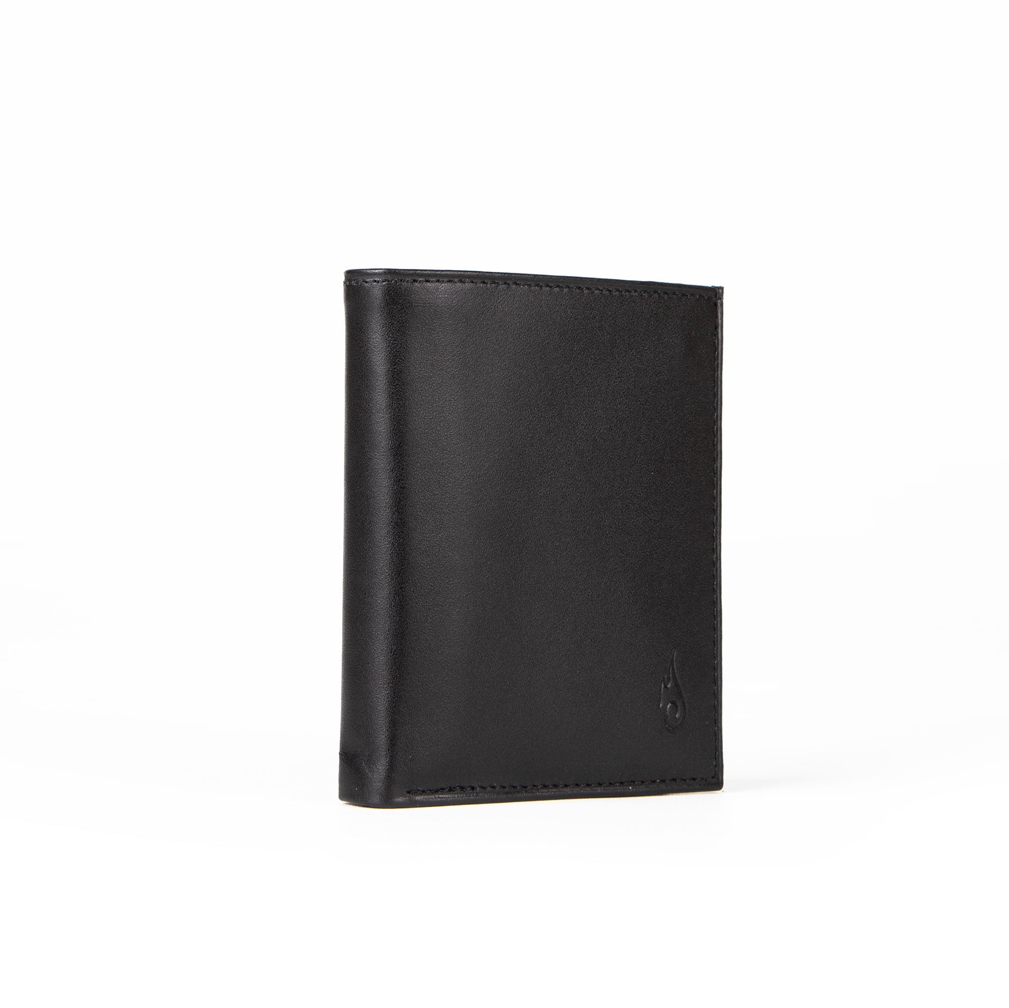 Mens Leather Vertical Bifold Wallet | Capsule Onyx - Ignis Craft