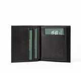 Mens Leather Vertical Bifold Wallet | Capsule Onyx - Ignis Craft