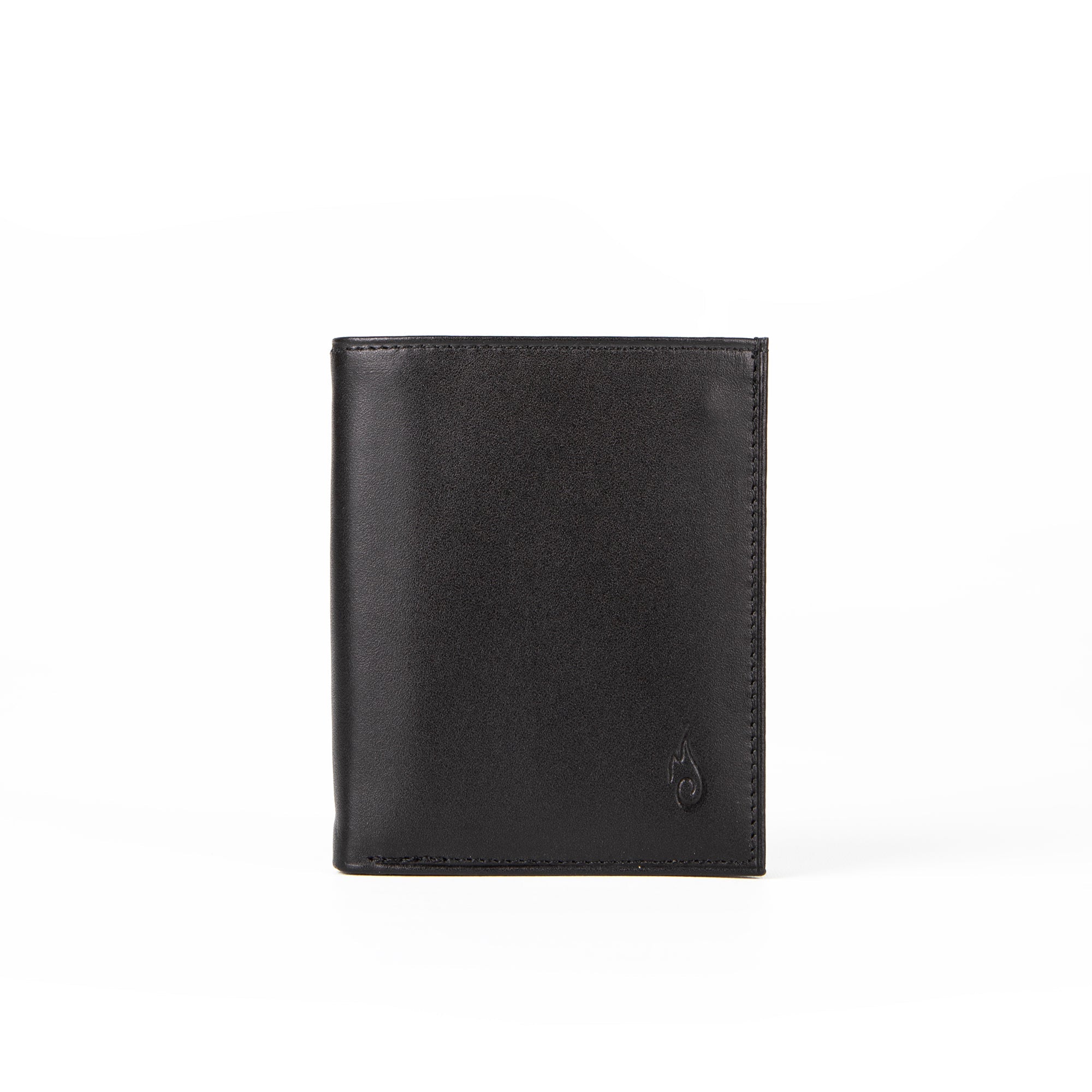 Mens Leather Vertical Bifold Wallet | Capsule Onyx - Ignis Craft