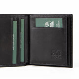 Mens Leather Vertical Bifold Wallet | Capsule Onyx - Ignis Craft