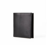 Mens Leather Vertical Bifold Wallet | Folio Onyx - Ignis Craft