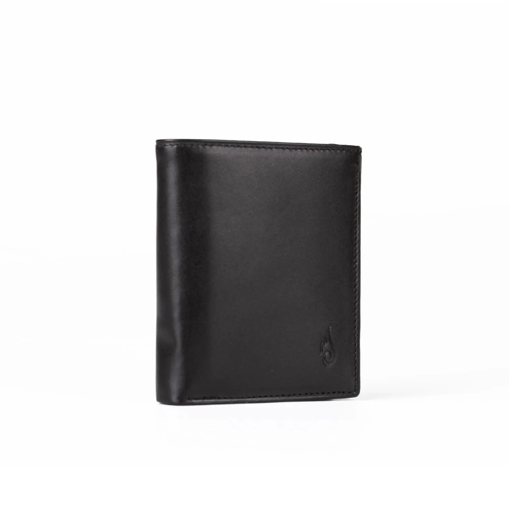 Mens Leather Vertical Bifold Wallet | Multifold Onyx - Ignis Craft