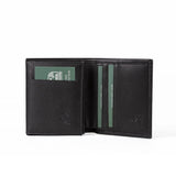 Mens Leather Vertical Bifold Wallet | Multifold Onyx - Ignis Craft