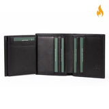 Mens Leather Vertical Bifold Wallet | Multifold Onyx - Ignis Craft