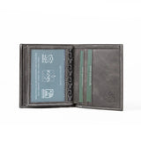 Mens Leather Vertical Bifold Wallet | Pocket Pro Basalt - Ignis Craft