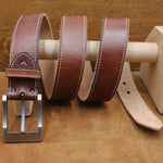 Men's Natural Cowhide Leather Belt – Durable Style with Unique Texture | IGNIS Craft - Ignis Craft