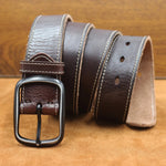 Men's Natural Cowhide Leather Belt – Durable Style with Unique Texture | IGNIS Craft - Ignis Craft