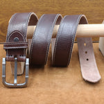 Men's Natural Cowhide Leather Belt – Durable Style with Unique Texture | IGNIS Craft - Ignis Craft