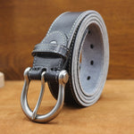 Men's Natural Cowhide Leather Belt – Durable Style with Unique Texture | IGNIS Craft - Ignis Craft