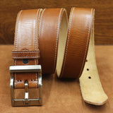 Men's Natural Cowhide Leather Belt – Durable Style with Unique Texture | IGNIS Craft - Ignis Craft