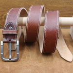 Men's Natural Cowhide Leather Belt – Durable Style with Unique Texture | IGNIS Craft - Ignis Craft