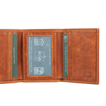 Mens Trifold Leather Wallet | Apex Amber - Ignis Craft