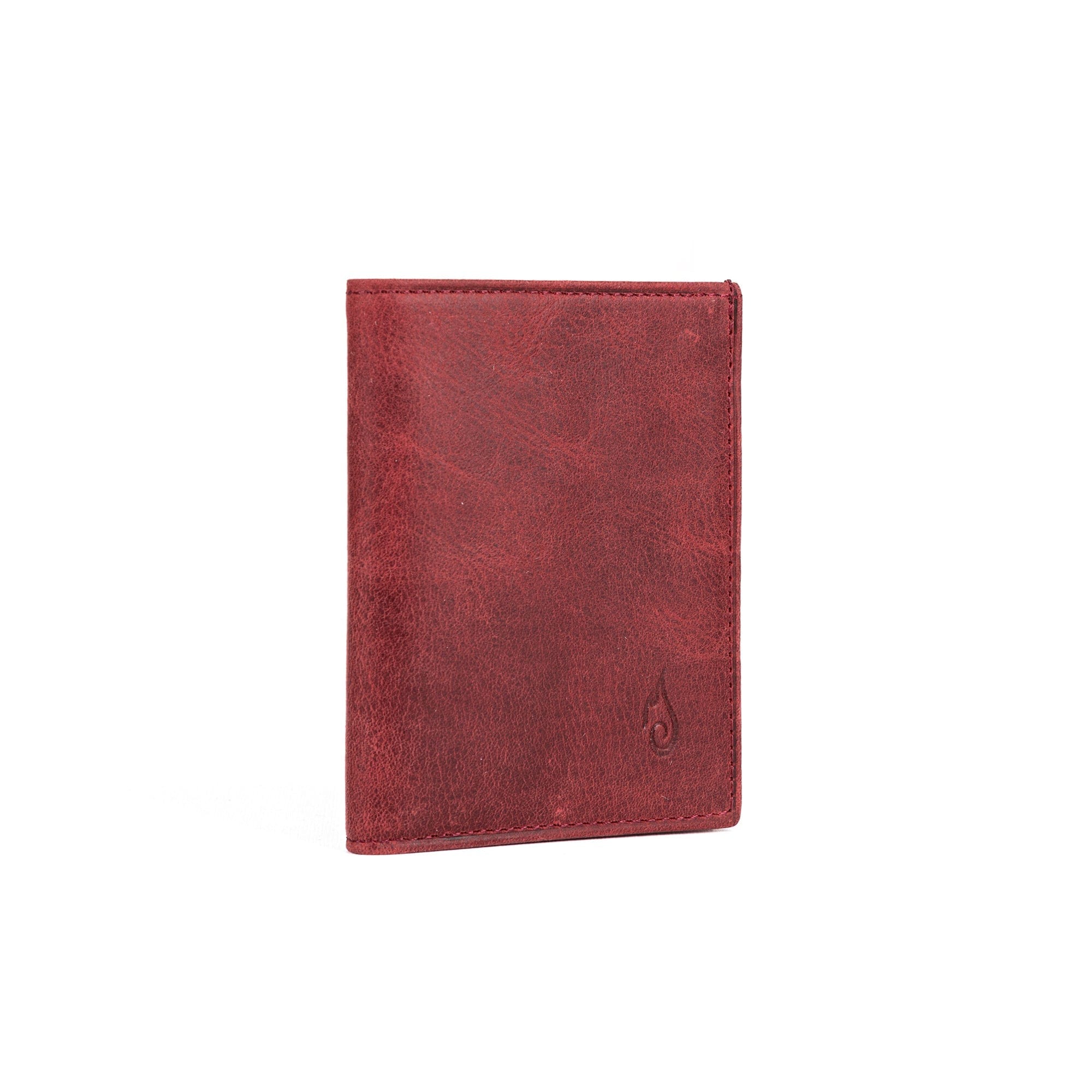 Mens Trifold Leather Wallet | Apex Garnet - Ignis Craft