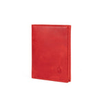 Mens Trifold Leather Wallet | Apex Ruby - Ignis Craft