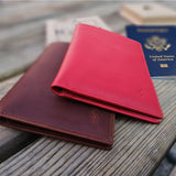 Mens Trifold Leather Wallet | Apex Ruby - Ignis Craft