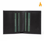 Mens Vertical Bifold Slim Card Wallet | Slimline Onyx - Ignis Craft