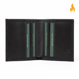 Mens Vertical Bifold Slim Card Wallet | Slimline Onyx - Ignis Craft