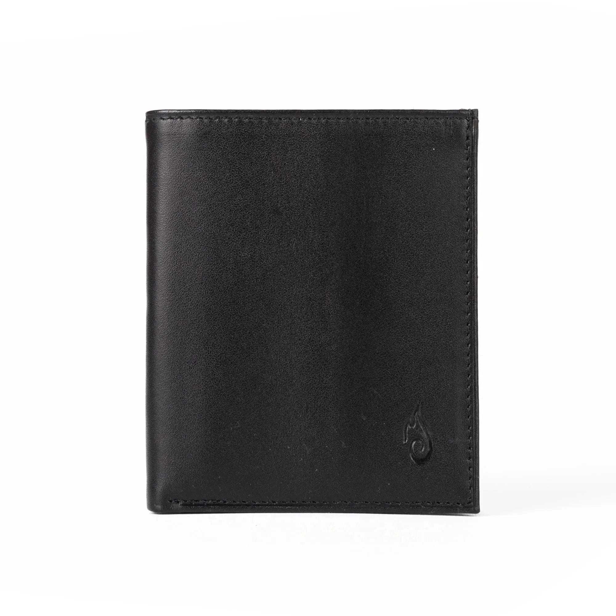 Mens Vertical Bifold Slim Card Wallet | Slimline Onyx - Ignis Craft