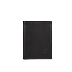 Mens Wallet Leather Trifold Black | Apex Onyx - Ignis Craft