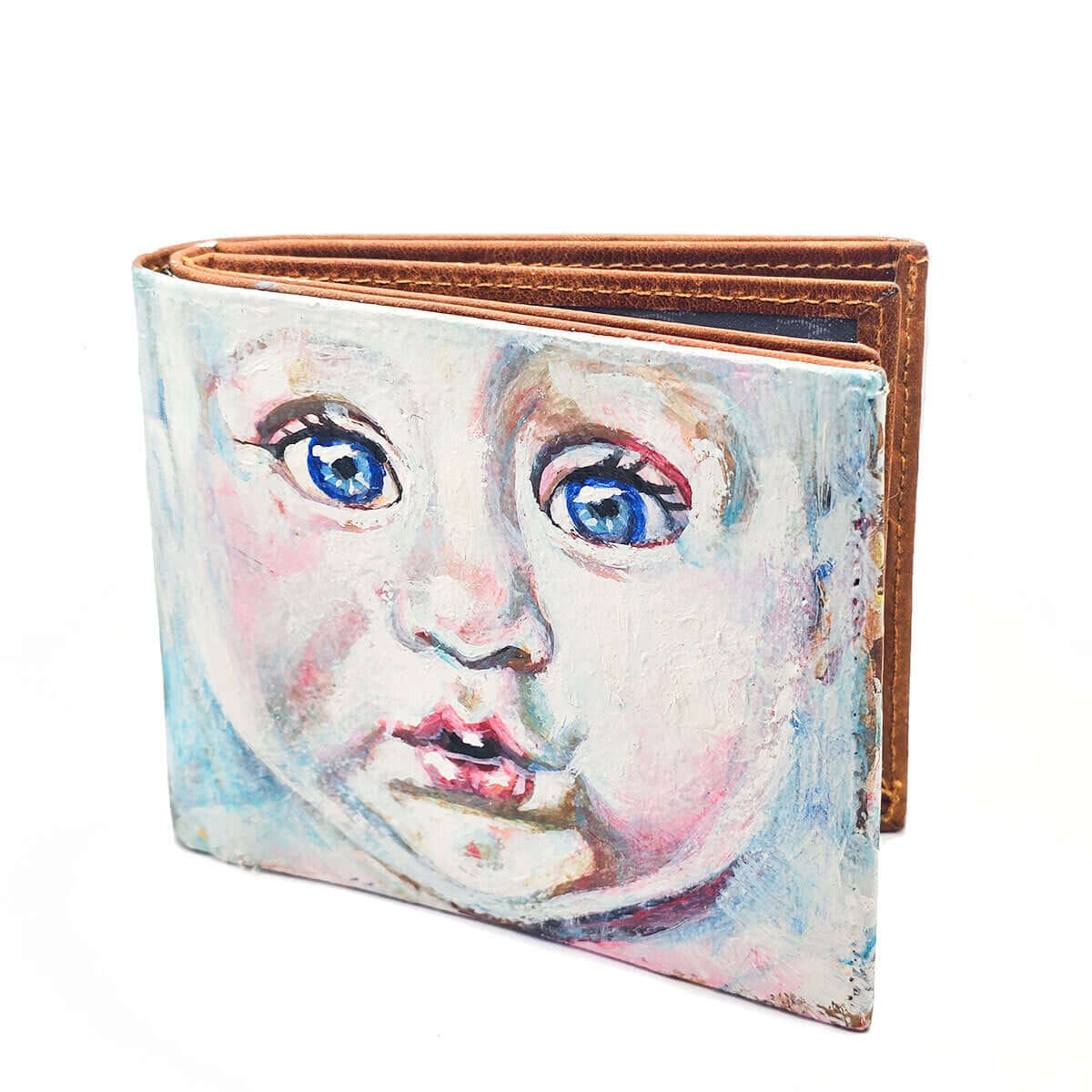 Painted Portraits | Custom Mens Card Holder - Ignis Craft