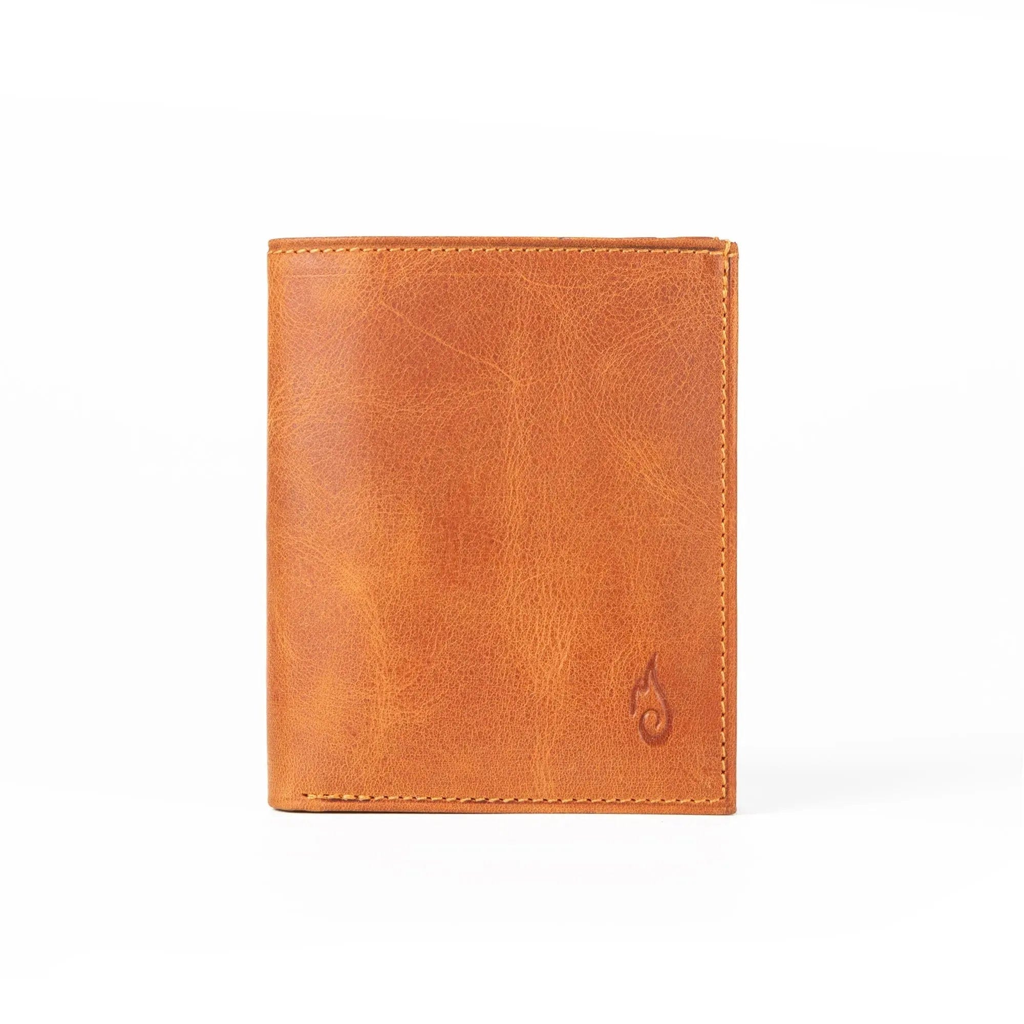 Vertical Bifold Leather Wallet | Capsule Amber - Ignis Craft