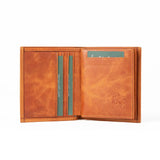 Vertical Bifold Leather Wallet | Capsule Amber - Ignis Craft